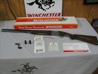 7600 Winchester 101 Pigeon Lightweight 20 gauge 27 inch barrels 2 winchokes ic and mod, round knob, AAA++FANCY TIGER STRIPED WALUNT all original, with correct serialized box, hang tag and paper, 99% condition, game scene engraved receiver, Img-1
