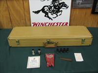 6772 Winchester 101 Waterfowler 12 gauge rare 32 inch barresl 6 screw chokes 3 ic, im mod, exfull,wrench,Wincester pouch, winchester papers, Correct Winchester case.vent rib, ejectors, all original 99%, Geese and Ducks engraved on blue rece Img-1
