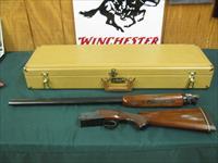 6772 Winchester 101 Waterfowler 12 gauge rare 32 inch barresl 6 screw chokes 3 ic, im mod, exfull,wrench,Wincester pouch, winchester papers, Correct Winchester case.vent rib, ejectors, all original 99%, Geese and Ducks engraved on blue rece Img-4