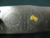 6744 Winchester Golden Quail 410 gauge 26 barrels m/f solid rib ejectors, single select trigger, Winchester pad,all original, Quail/dogs engraved coin silver receiver,99.9% condition,AS NEW IN CASE, pamphlet,paper, #415 out of 500. AAA++Fan