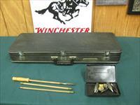 6907 Winchester 101 SKEET SET all are 28 inch barrels, 20 gauge, 28 gauge, 410 gauge, 97% condition,Wincased,skeet/skeet, cleaning rod/tips,single front brass bead, White line pad, lop 14 1/2,bores/brite/shiny,opens/closes tite. excellent c Img-1