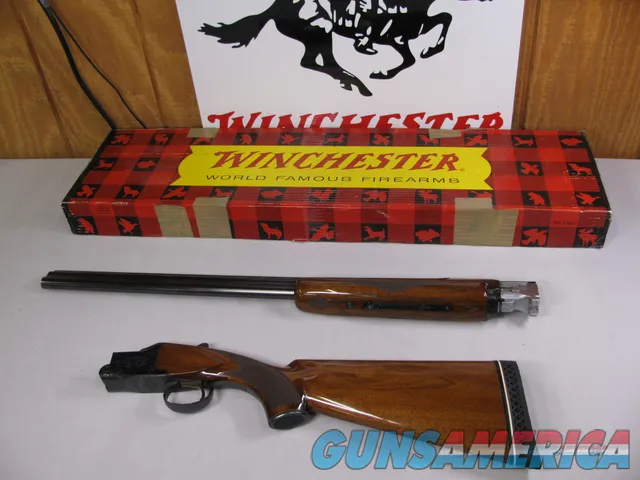 7766 Winchester 101 410 ga 26 inch barrels skeet/skeet, 2 3/4&3 inch chambers, pistol grip with cap, Winchester box serialized to the gun, early good one with 2 brass beads, ejectors, vent rib, 99% CONDITION, Decelerator pad 14 1/4 lop, m