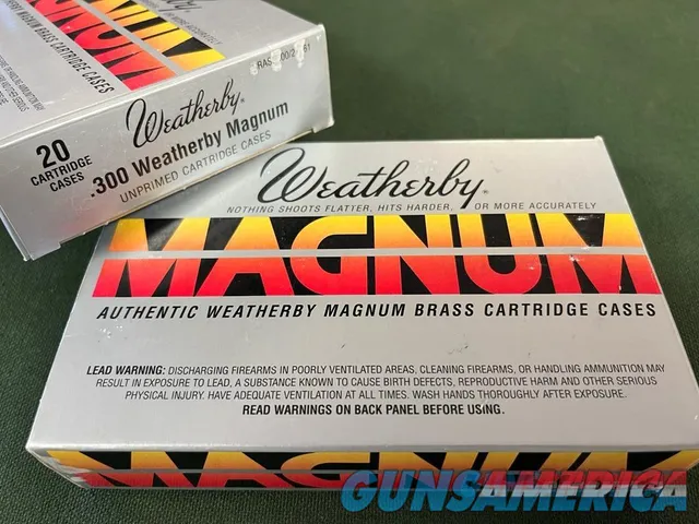 .300 Weatherby Mag Unprimed Cartridge Cases (Box of 20)