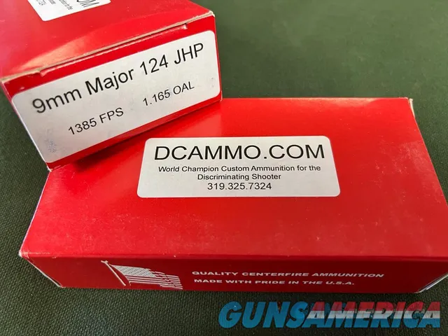 .9mm Major 124 grain JHP (50 round box)