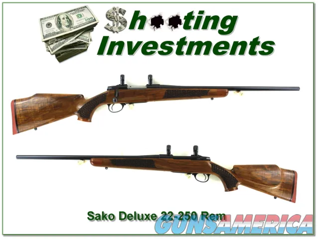 Sako Deluxe 22-250 Rem XX Wood as new!