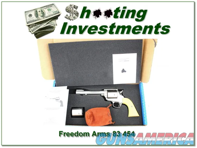 Freedom Arms Model 83 Premier Grade 6in 454 Casull and 45LC in box!