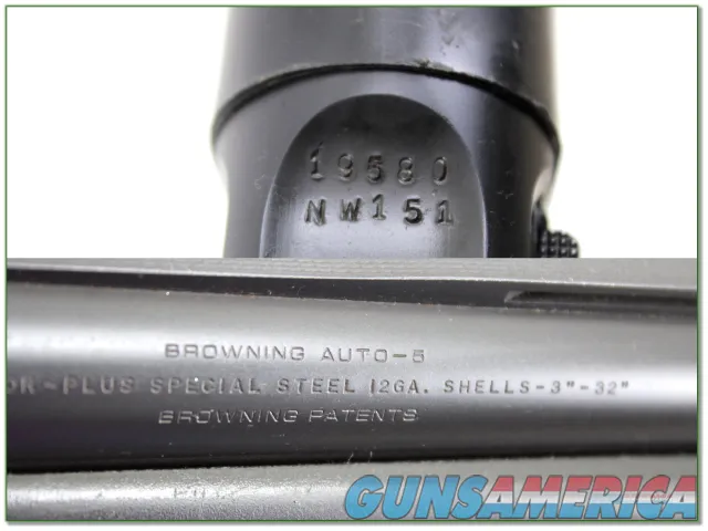 Browning A5 Stalker 12 Mag RARE 32in Invector Plus barrel Original A5
