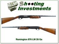 Remington 870 LW Special 20 Ga RARE English Stock