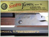 Stevens Favorite Model 71 commerative 22 unfired