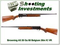 Browning A5 60 Belgium 20 Ga 26in IC Vent Rib Img-1