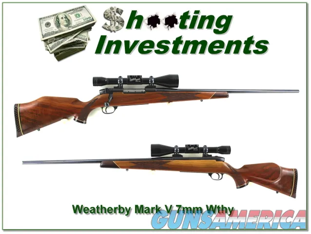  Weatherby Mark V Deluxe German 7mm XX Wood with scope