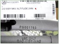 Weatherby Mark V 240 Altitude Ultra Lightweight NIB Img-4