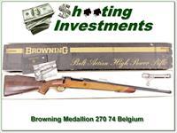 Browning Medallion Grade 270 Win 74 Belgium unfired in box Img-1