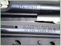 RUGER MK III  22/45 4in Target Bull barrel NIC Img-4