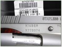  Kimber 1911 Stainless LW 45 ACP ANIC