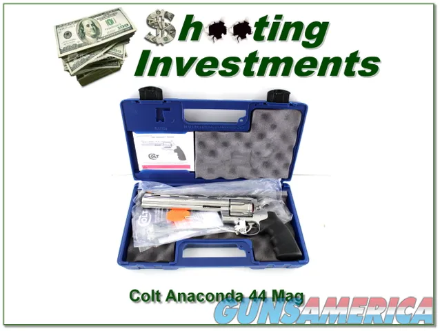 Colt Anaconda polished stainless 8 in new in case 44 Mag!