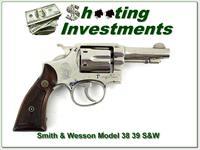 Smith & Wesson pre-Model 10 38 S&W 3.25in Chrome Plated Img-1