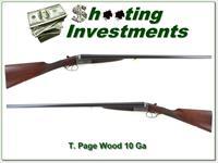T. Page Wood 12 Ga SxS 30in barrels Ejectors Exc Cond Img-1