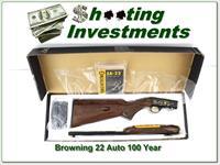 Browning 22 Auto 100 Year 22 LR Octagonal High Grade only 100 made Img-1