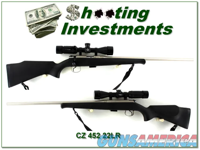CZ 452 Stainless 22LR with scope and 2 mags