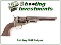 Colt Navy 1851 2nd year 36 caliber Exc Cond Img-1