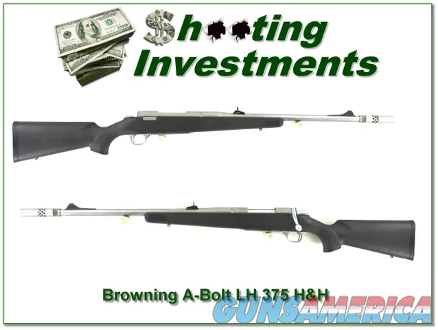 Browning A-Bolt II Stainless Stalker Left Handed 375 H&H with BOSS!