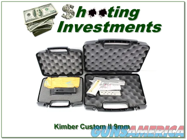 Kimber Stainless II 9mm with 22 LR Conversion kit all in case 4 mags