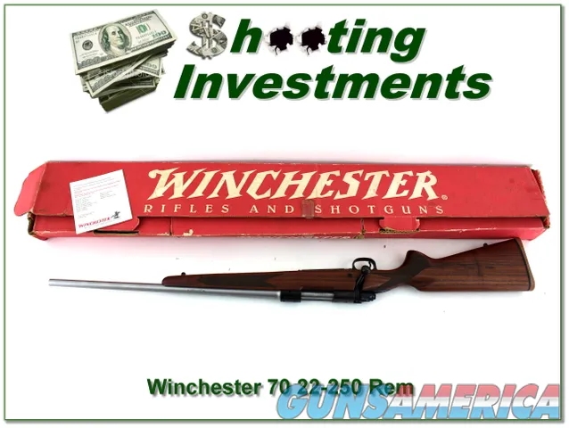 Winchester 70 Light weight rare 22-250 stainless barrel ANIB
