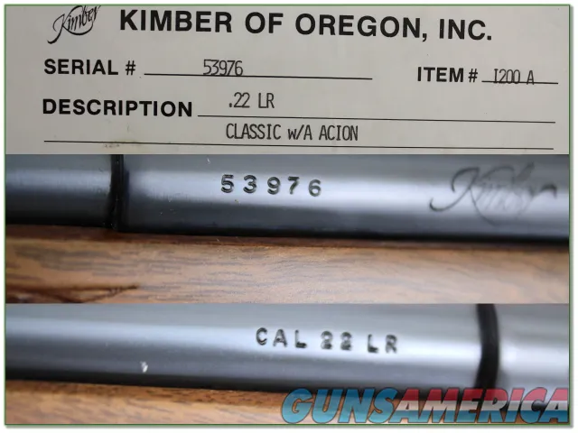 Kimber 82 Classic Kimber of Oregon 22LR NIB! 2 consecutive serial numbers!