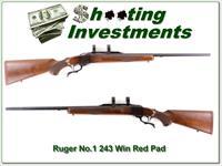 Ruger No.1 B Red Pad 243 Winchester 26in barrel Img-1