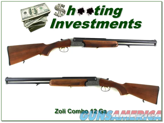Antonio Zoli Combination Gun 12 Ga over 6.5x55 Exc Cond Img-1