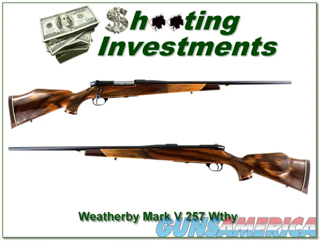 Weatherby Mark V Deluxe in 257 Wthy extra nice wood!