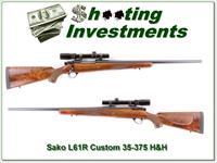 Sako L61R Custom 35-375 H&H Magnum Burris scope Img-1