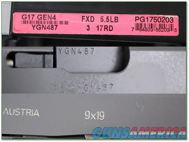 Glock 17 Gen 4 G4 9mm unfired in case Img-4