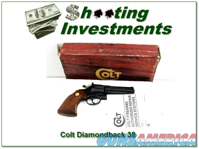 Colt Diamondback 38 Spl 4" Blue w/Factory Box UNFIRED!