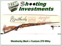 Weatherby Mark V Custom 270 Wthy factory carved stock Img-1