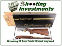 Browning 22 Auto Grade III hand engraved ANIB Img-1