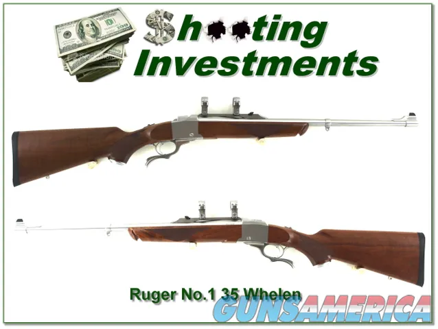 RARE Ruger No.1 Light Sportier Stainless Walnut 35 Whelen like new collector!