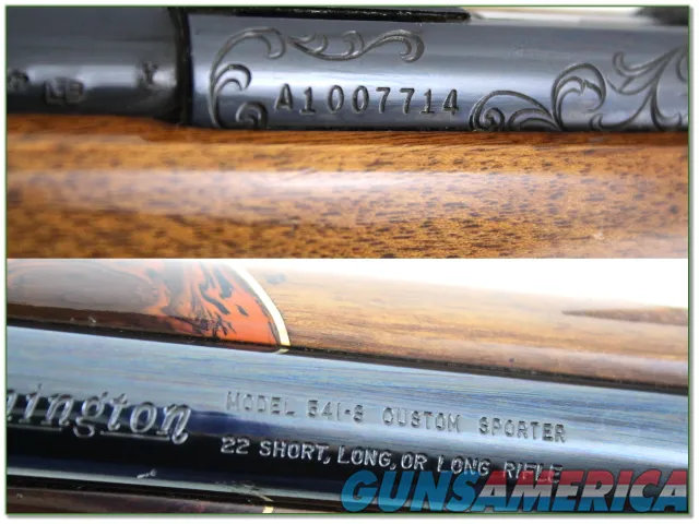 Remington 541-S 22 LR Engraved Sporter Deluxe