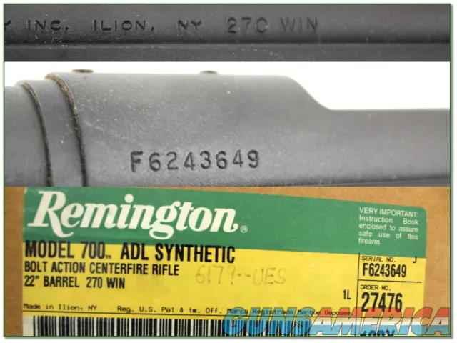 Remington 700 270 Win synthetic made in 2003 like new in box Img-4