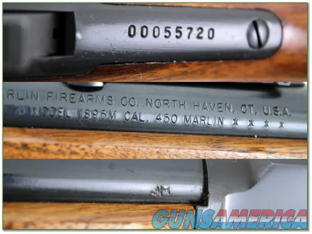 Marlin 1895 M 2000 FIRST YEAR JM Marked 450 Marlin Exc Cond Img-4