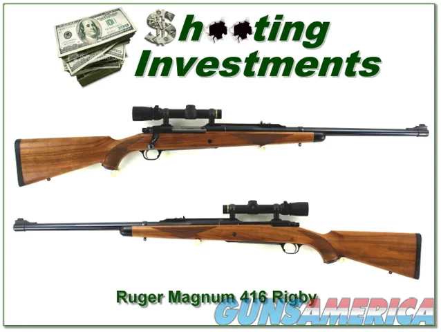 Ruger 77 Magnum Safari early RSM 416 Rigby Leupold Exc Cond