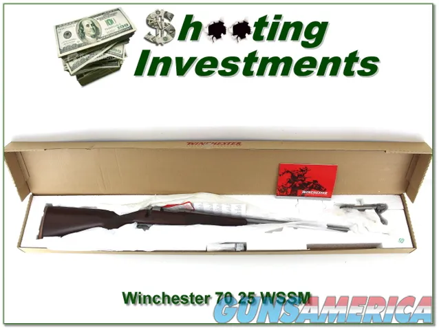 Winchester 70 Featherweight Stainless Walnut 25 WSSM NIB!