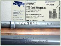 Anschutz Model 1710 D Master Grade 22LR Exc Con in box Img-4