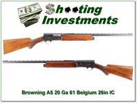 Browning A5 20 Ga 61 Belgium 26in IC VR Img-1