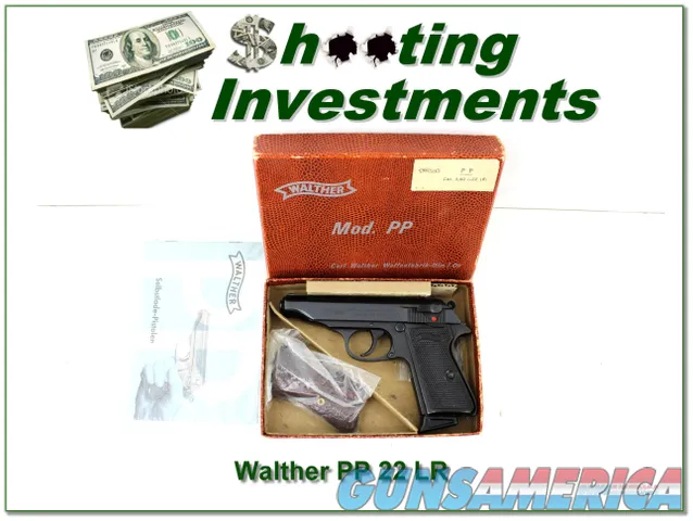 Walther PP 22LR in box made in W Germany 2 mags Img-1