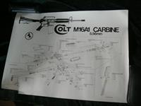Vintage COLT M16A1 Carbine Poster factory Part No. 91962 Pre- M4