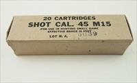 Ammunition Military Shot Cartridges M15 .45 ACP NIB Img-1
