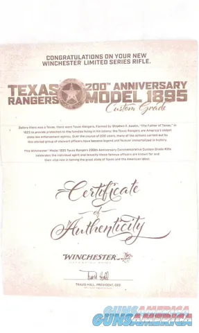 Winchester Texas Ranger 200th Ann Limited Series 1895 .30-06 Img-6