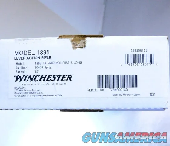 Winchester Texas Ranger 200th Ann Limited Series 1895 .30-06 Img-7